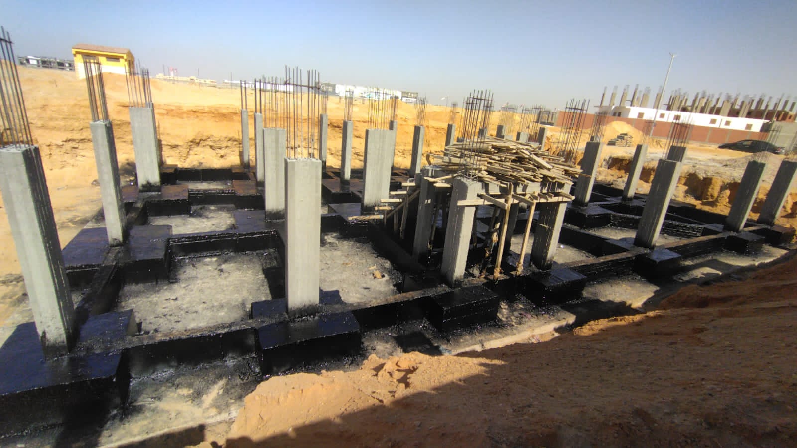 Construction stage Footings insulation