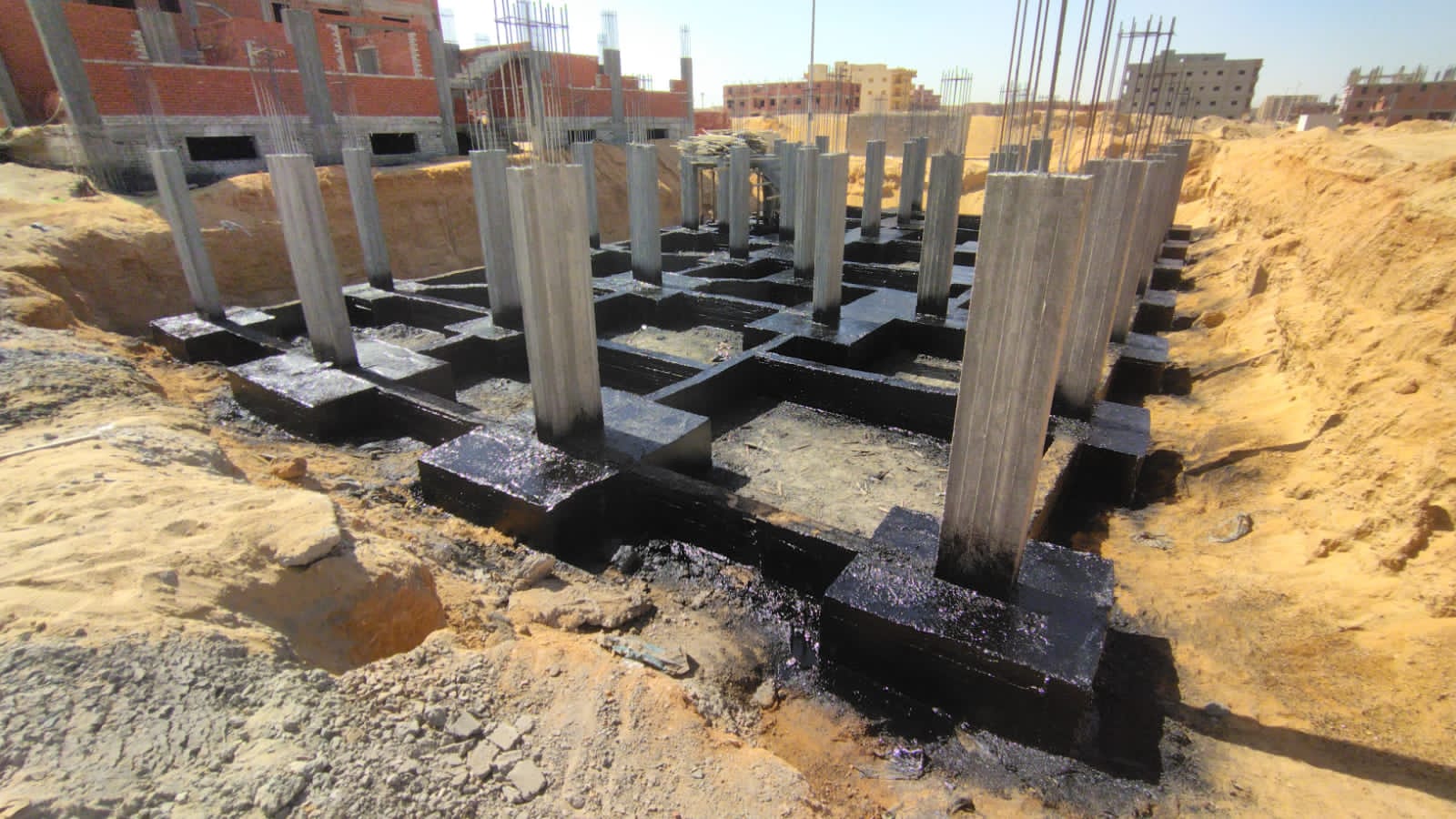 Construction stage Footings insulation