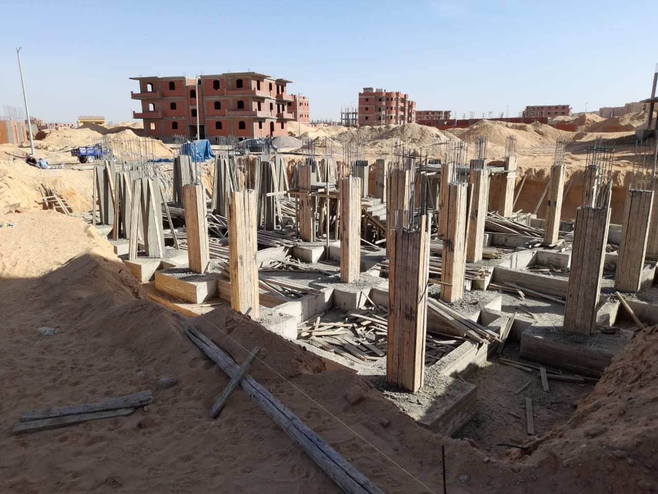 Construction stage Footings insulation