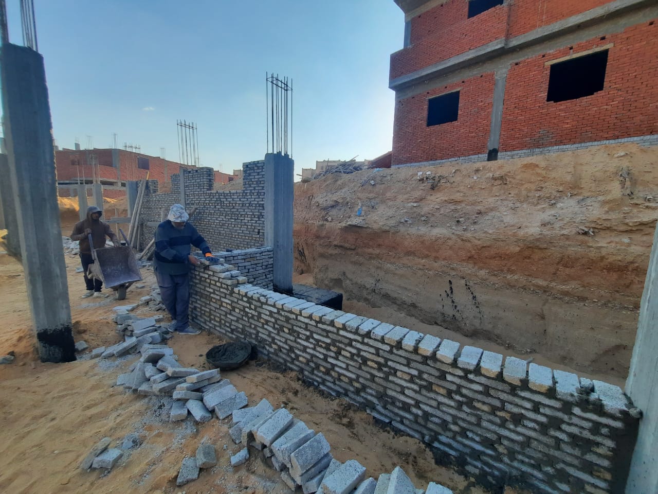 Construction stage Footings insulation