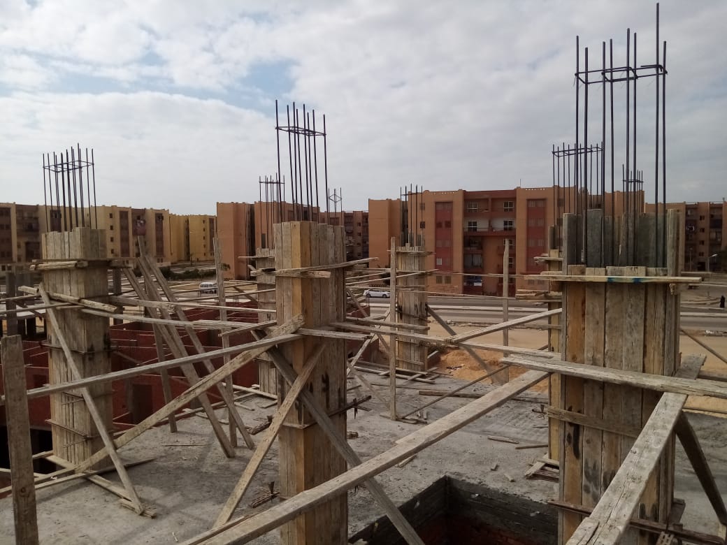 Construction stage Second floor columns