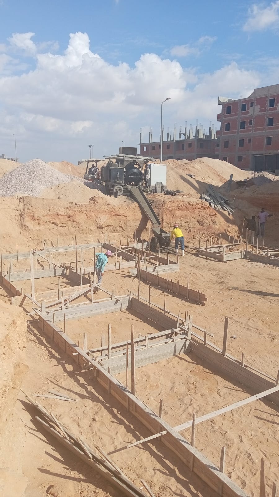 Construction stage Plain foundations