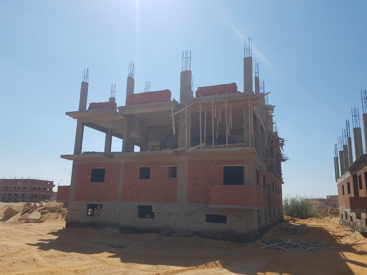 Construction stage Second floor columns