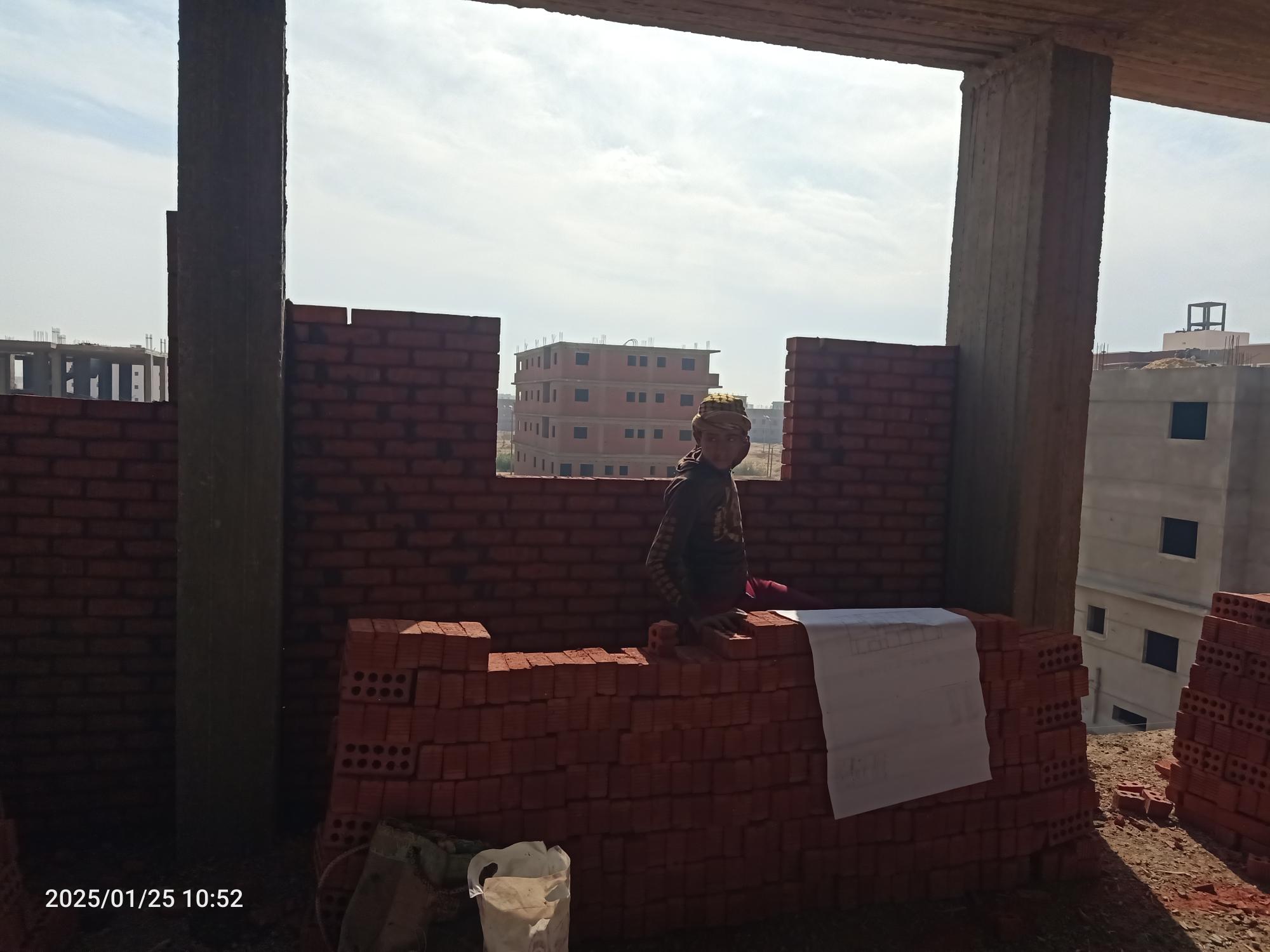 Construction stage Second floor walls