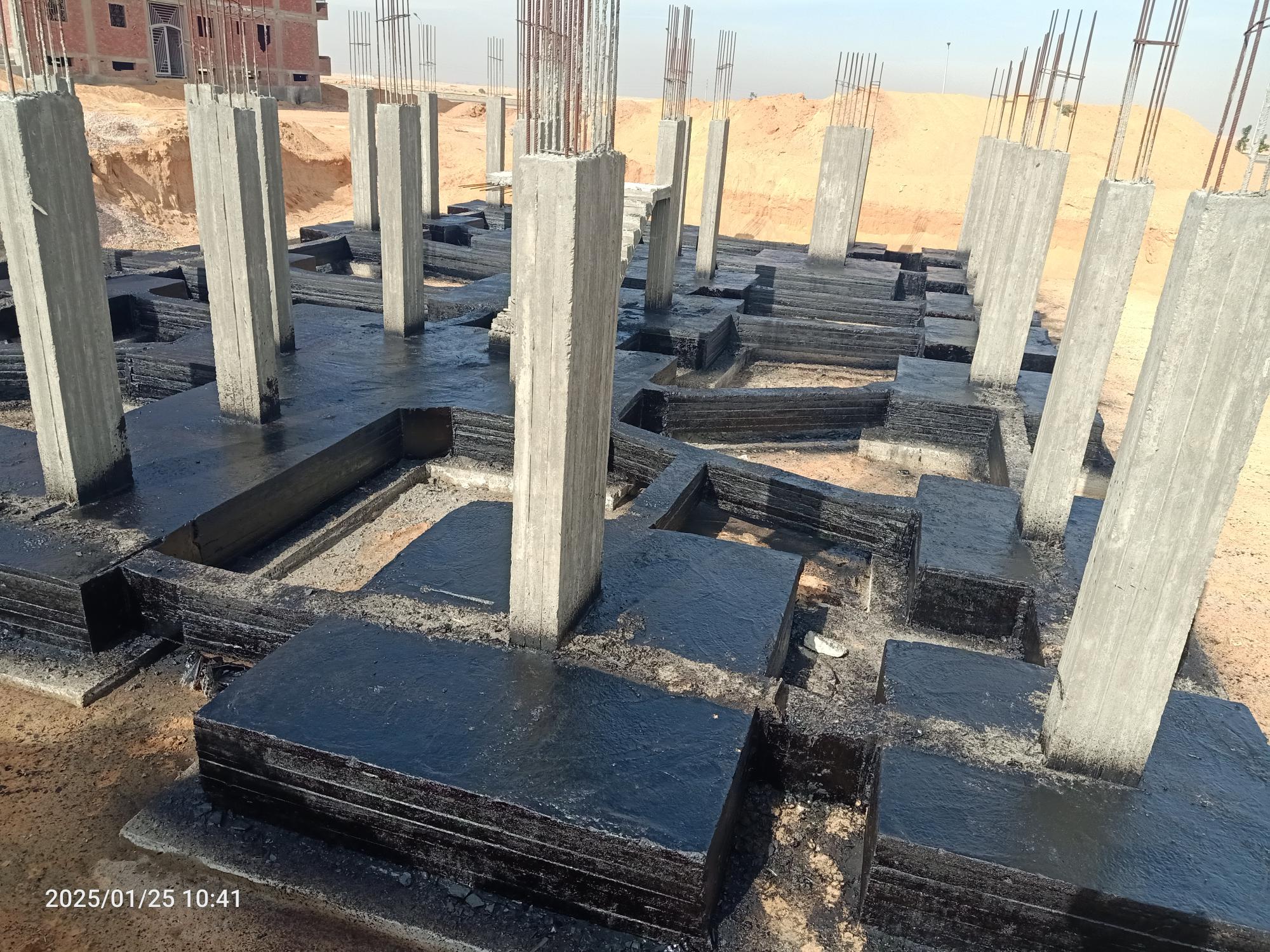 Construction stage Footings insulation