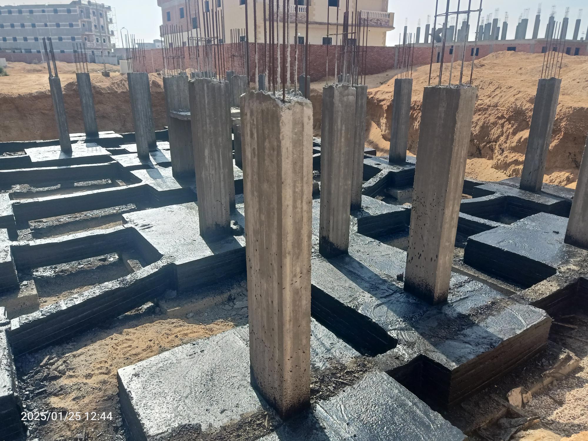 Construction stage Footings insulation