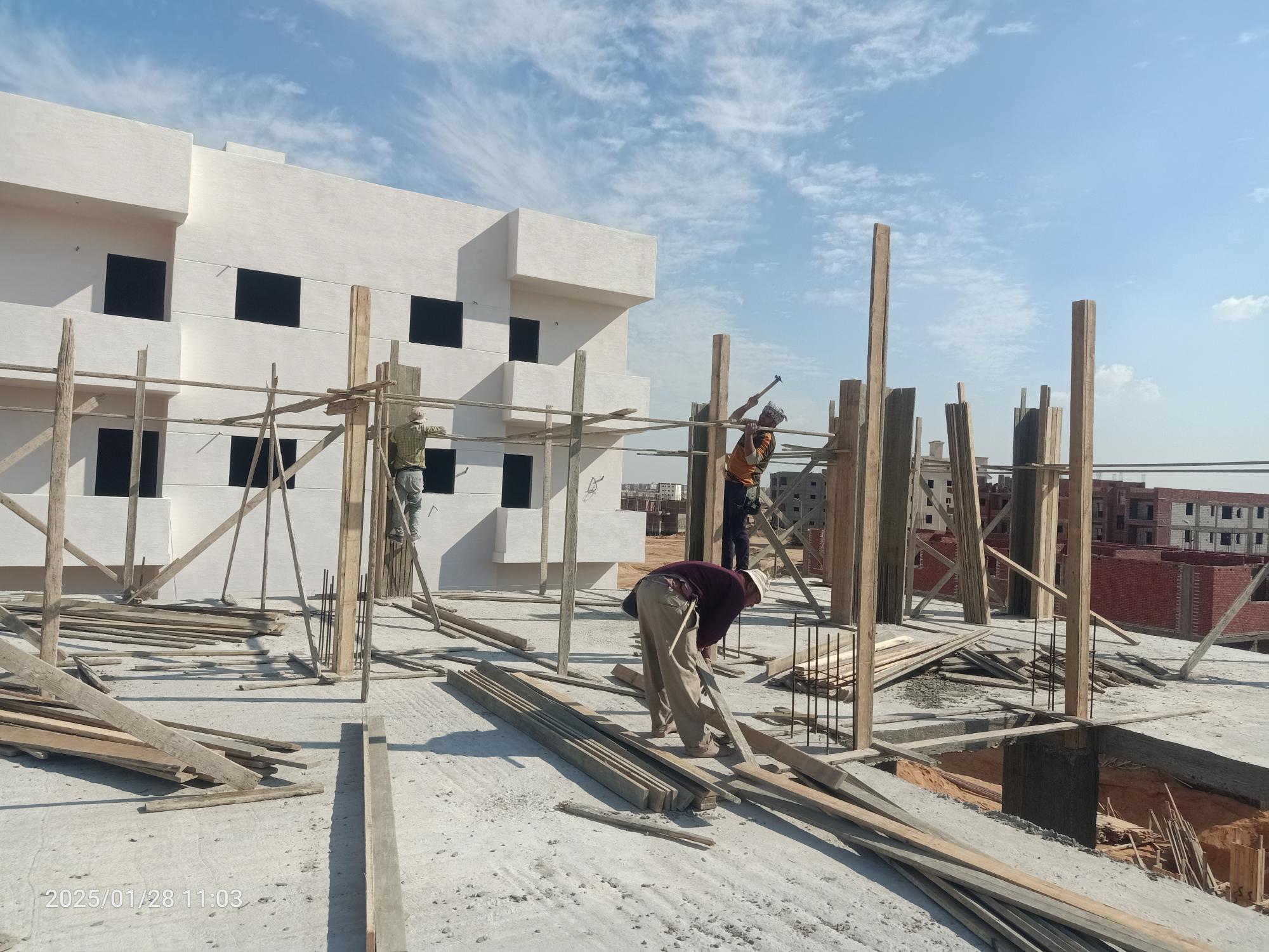 Construction stage Second floor columns