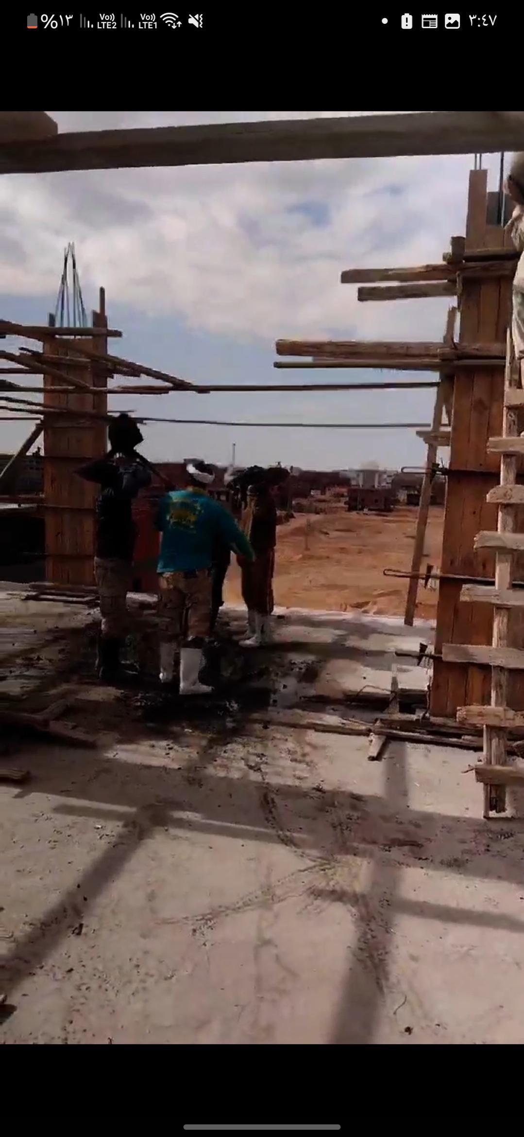 Construction stage Third floor columns
