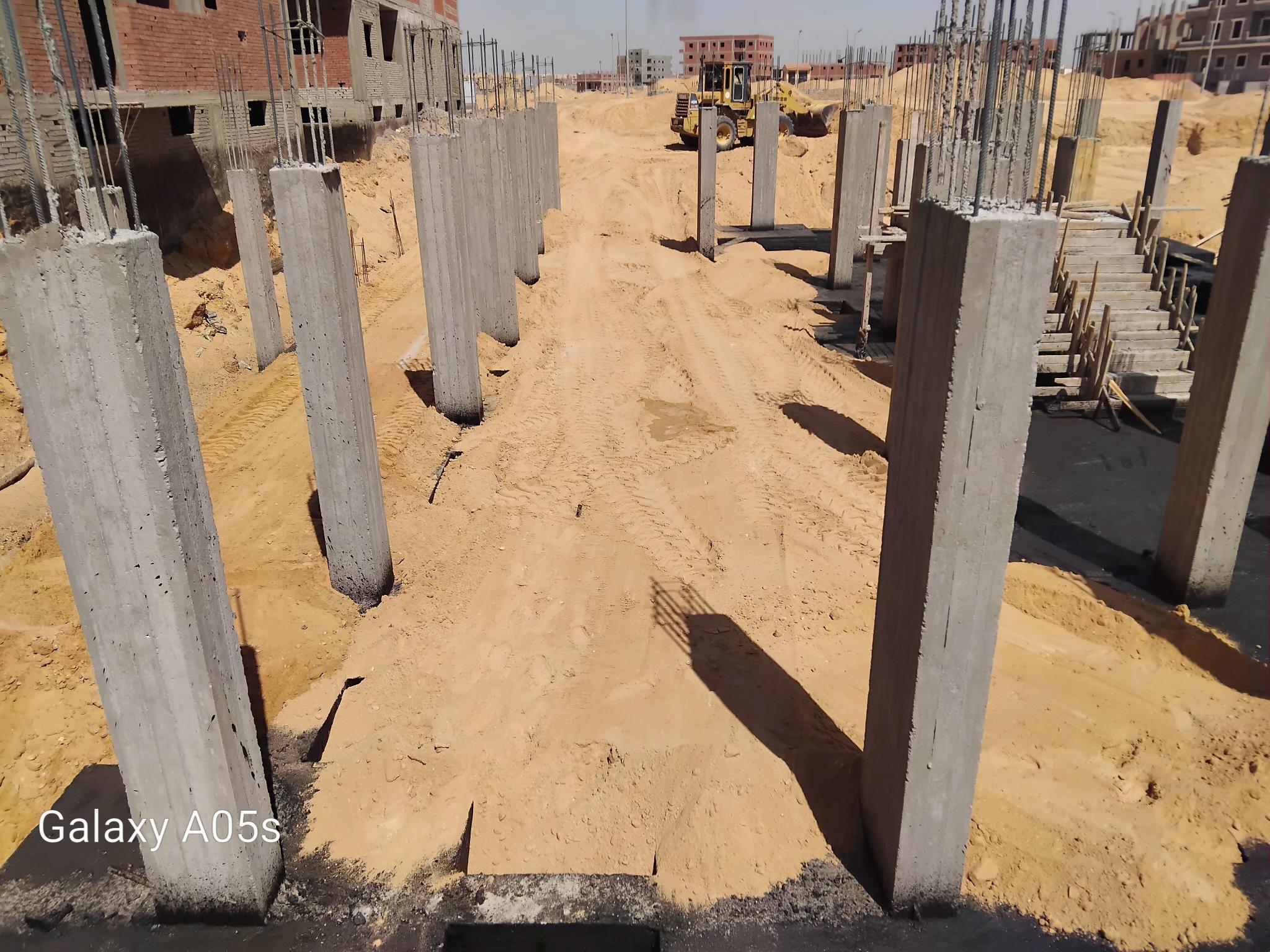 Construction stage Backfilling over footings