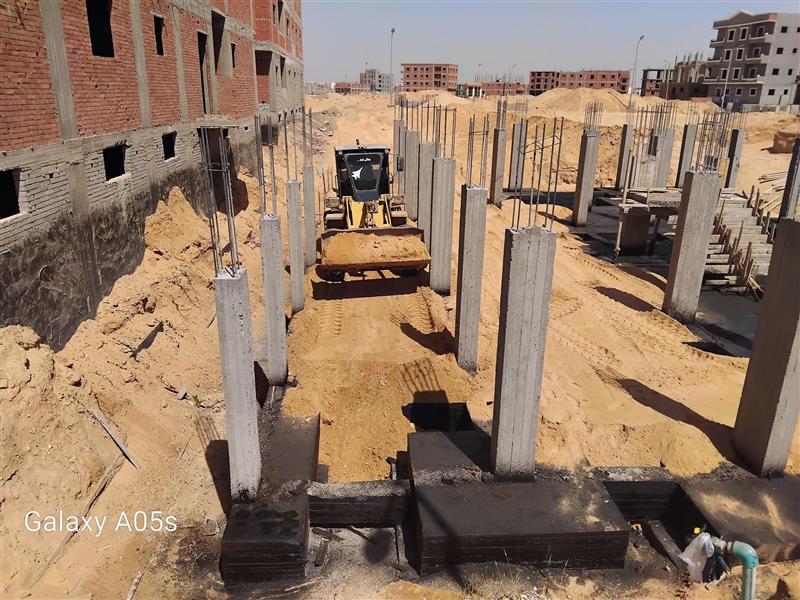 Construction stage Backfilling over footings