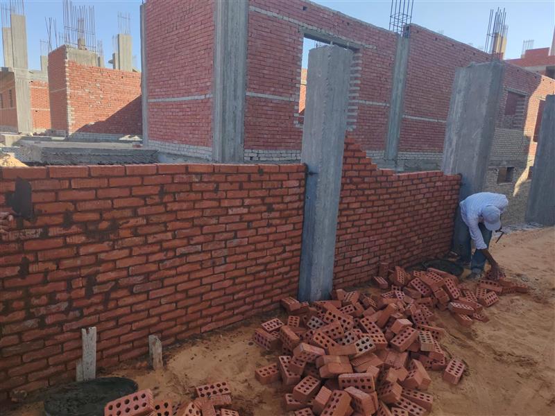 Construction stage Wall Building works