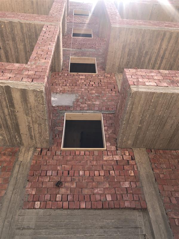 Construction stage Wooden door frames