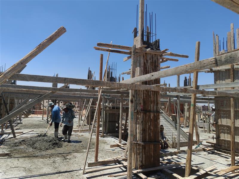 Construction stage Second floor columns
