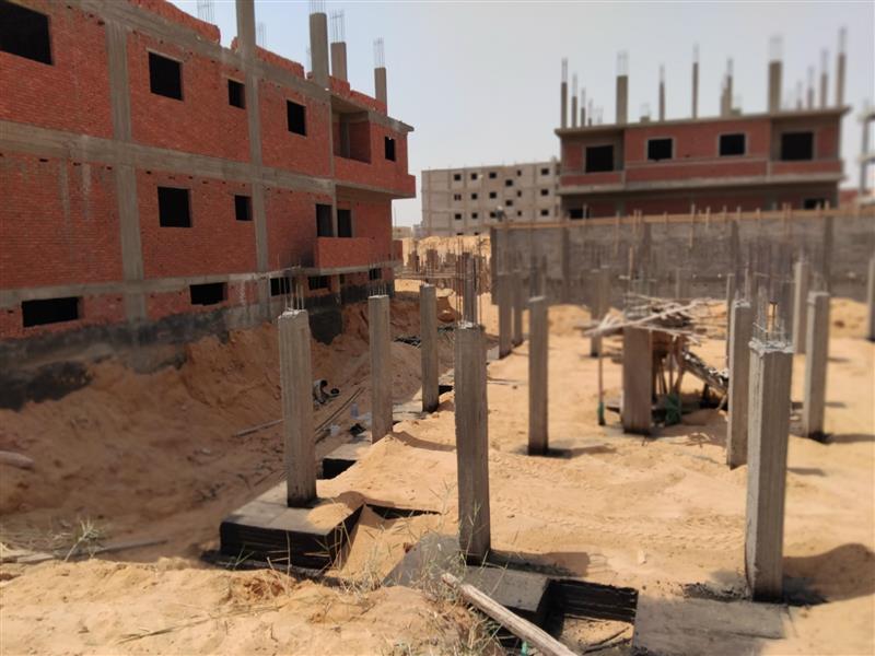 Construction stage Backfilling around foundations