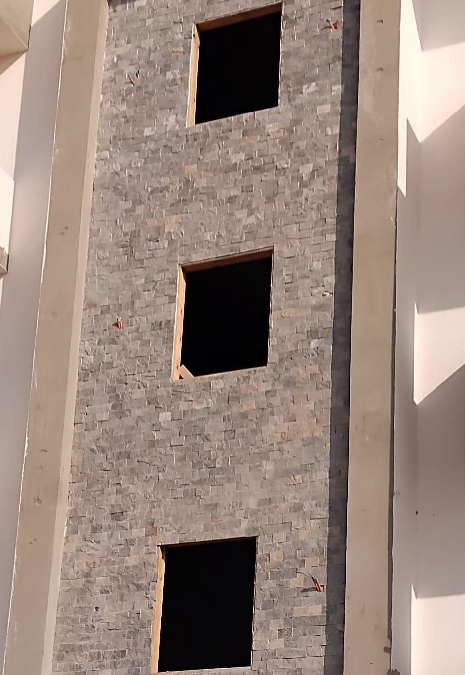 Construction stage Wooden door frames