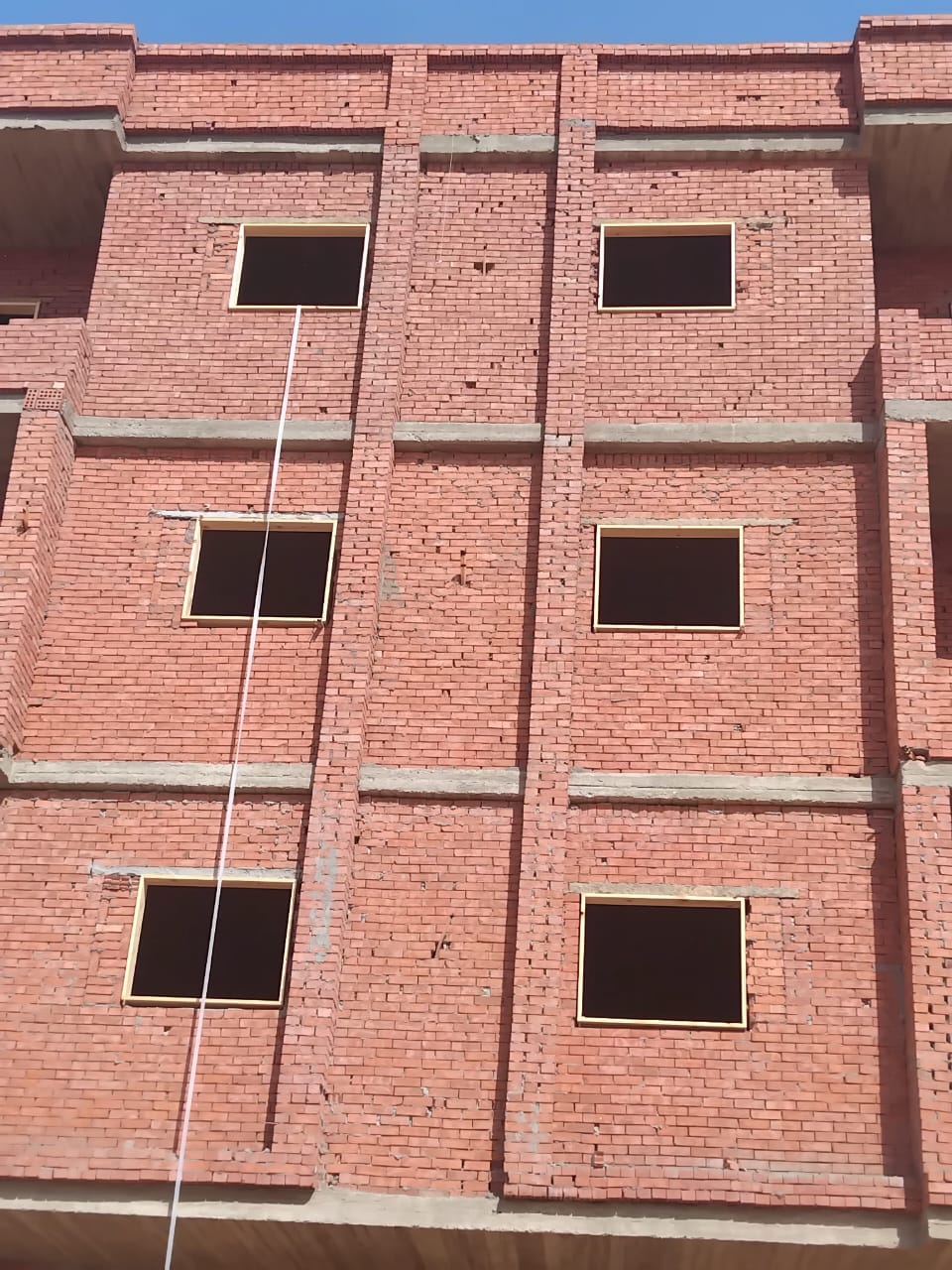 Construction stage Wooden door frames
