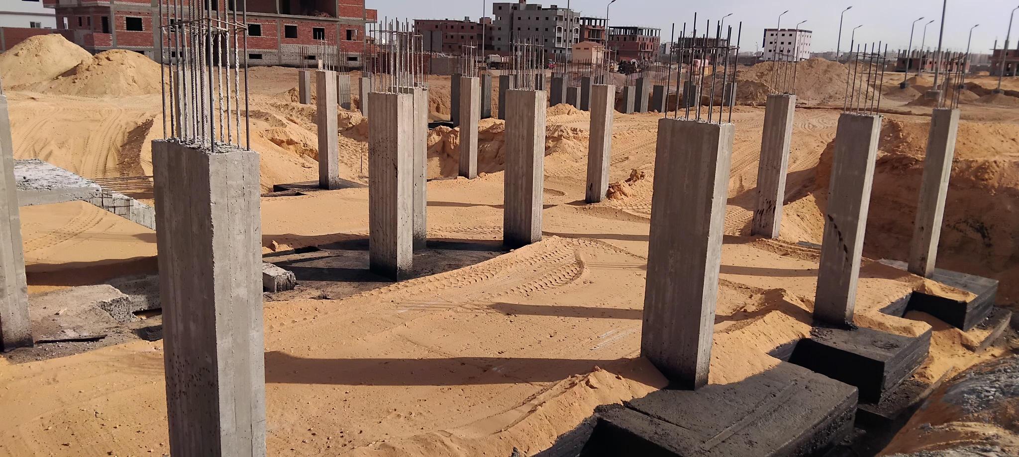 Construction stage Backfilling around foundations