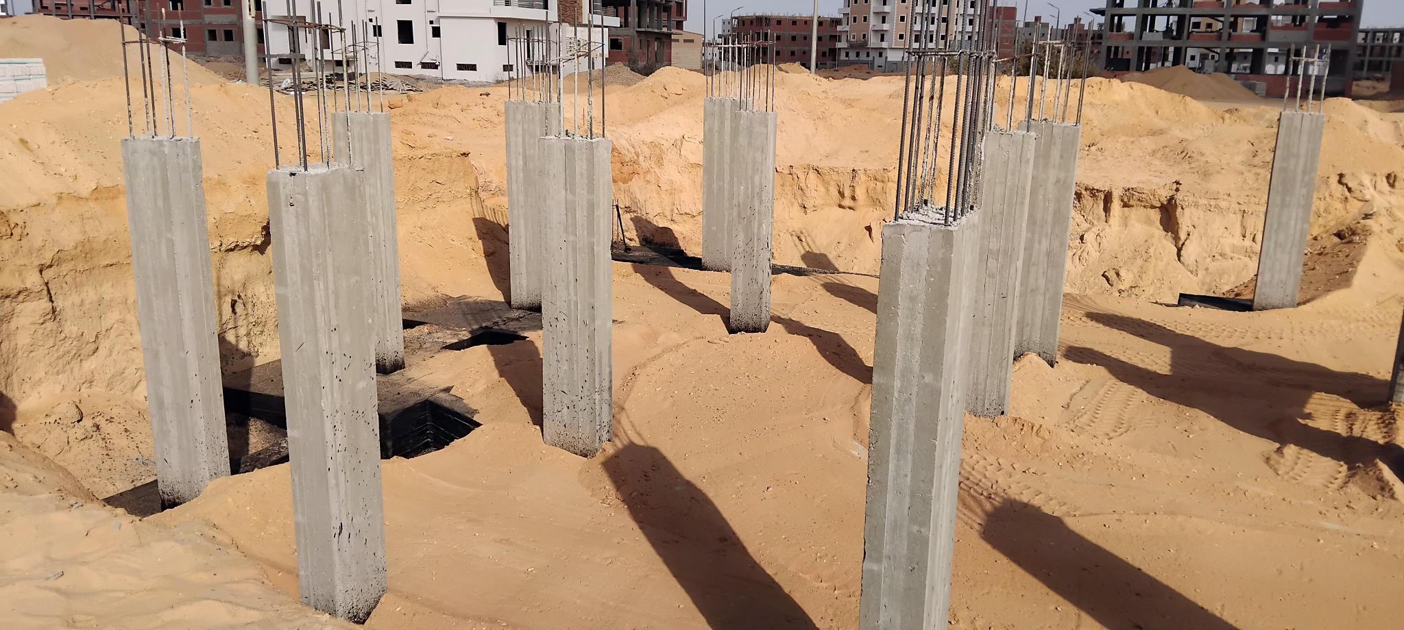 Construction stage Backfilling around foundations