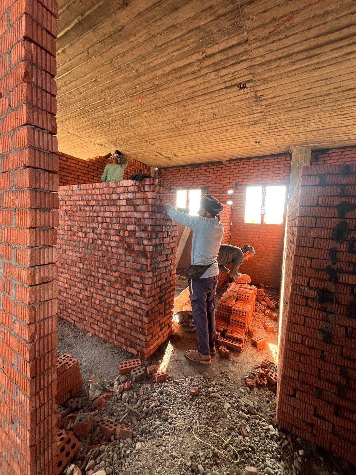 Construction stage Third floor walls