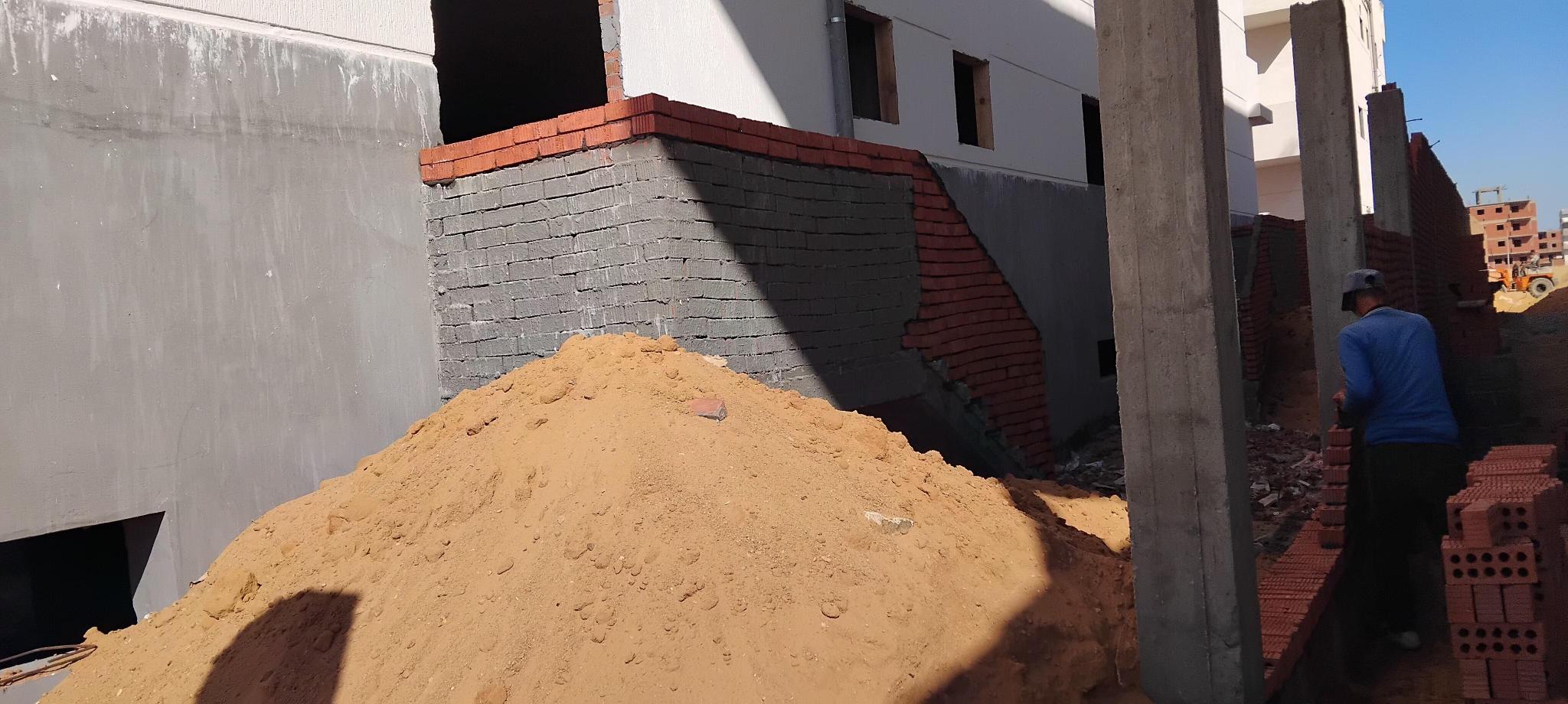 Construction stage Wall Building works