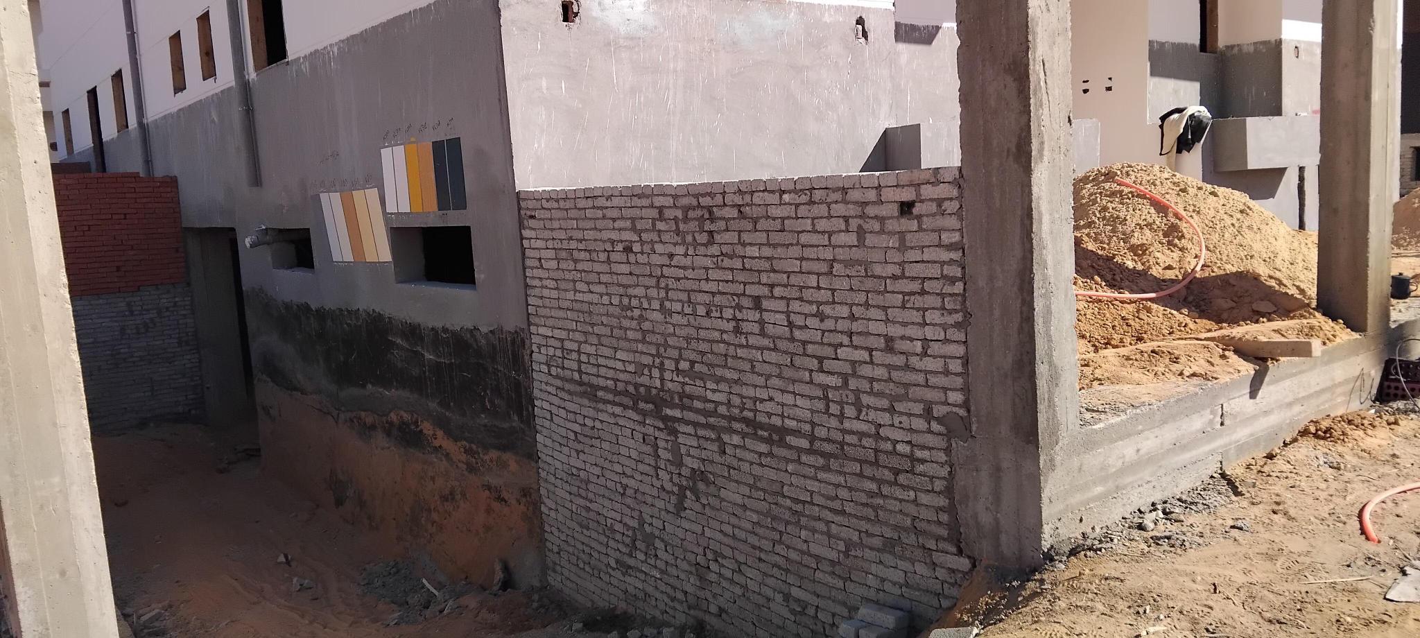 Construction stage Wall Building works