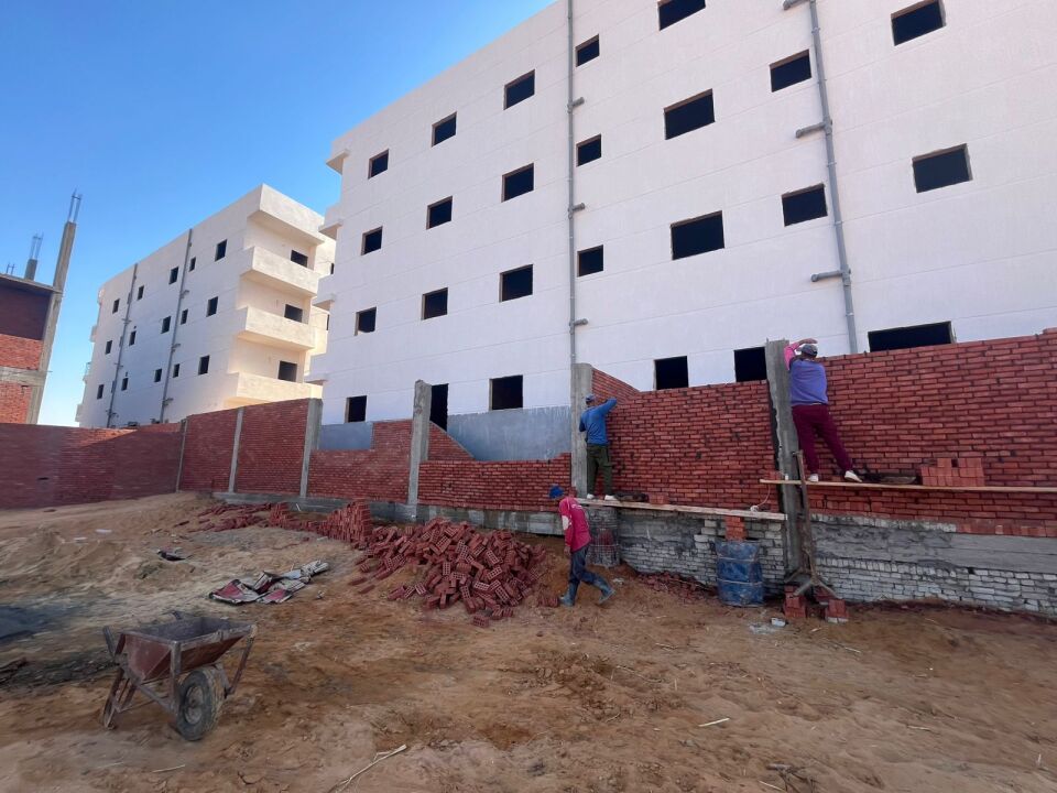 Construction stage Wall Building works