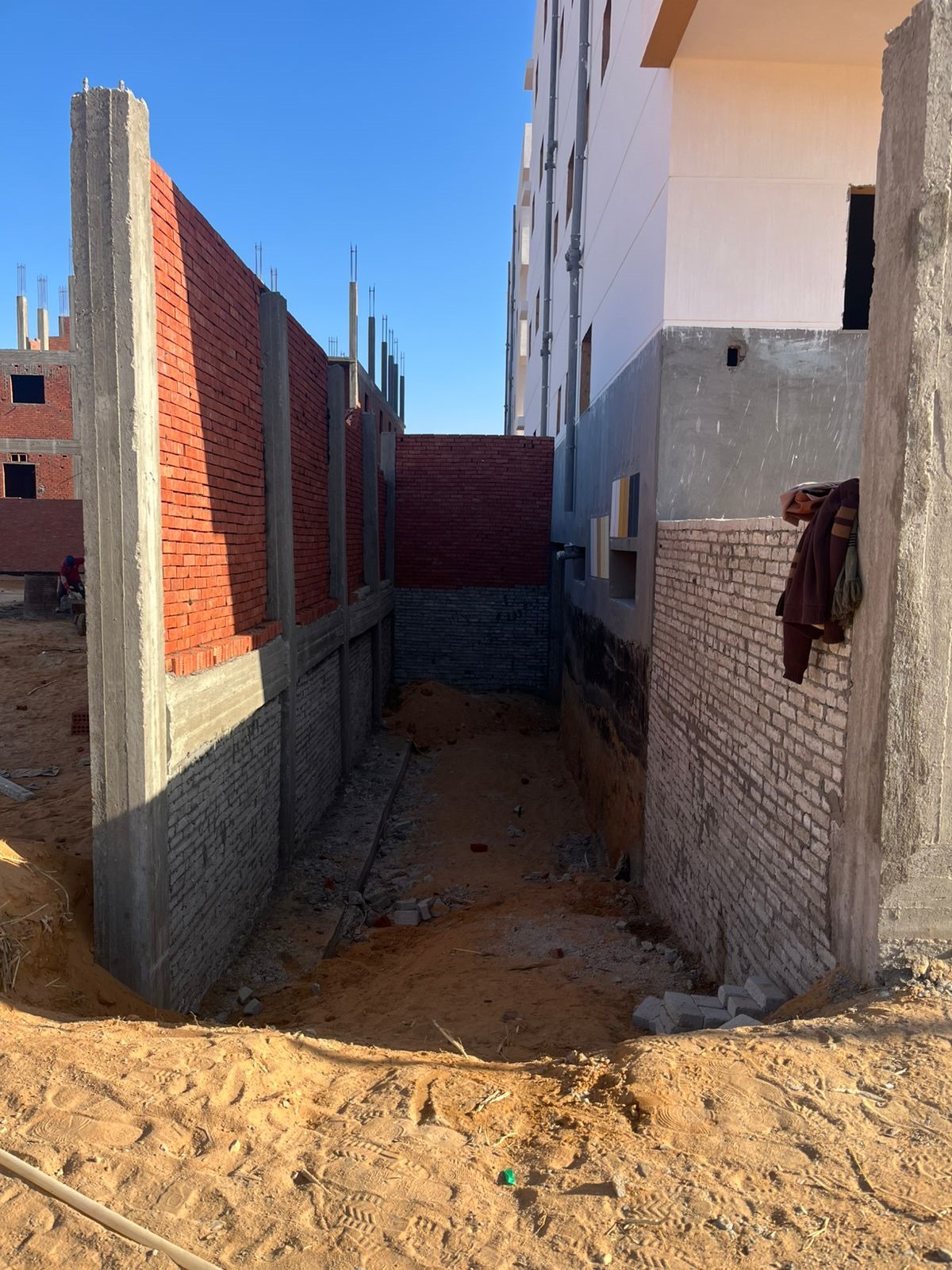 Construction stage Wall Building works