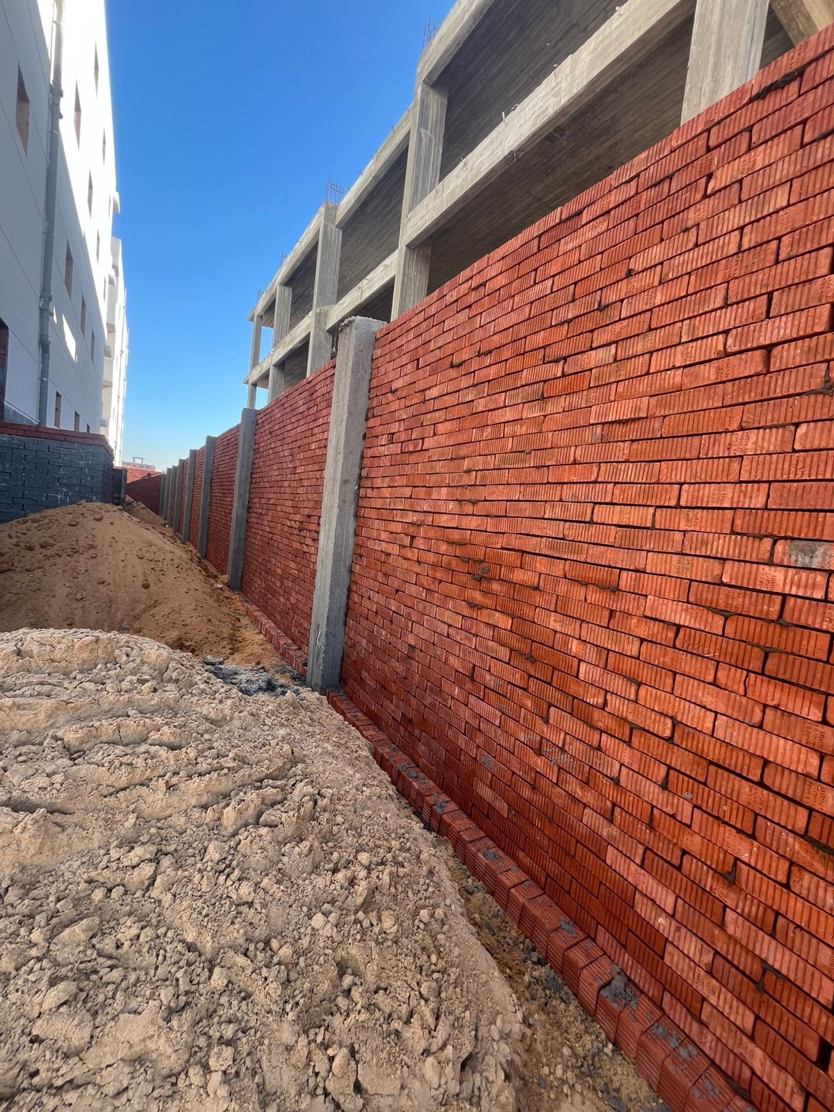 Construction stage Wall Building works
