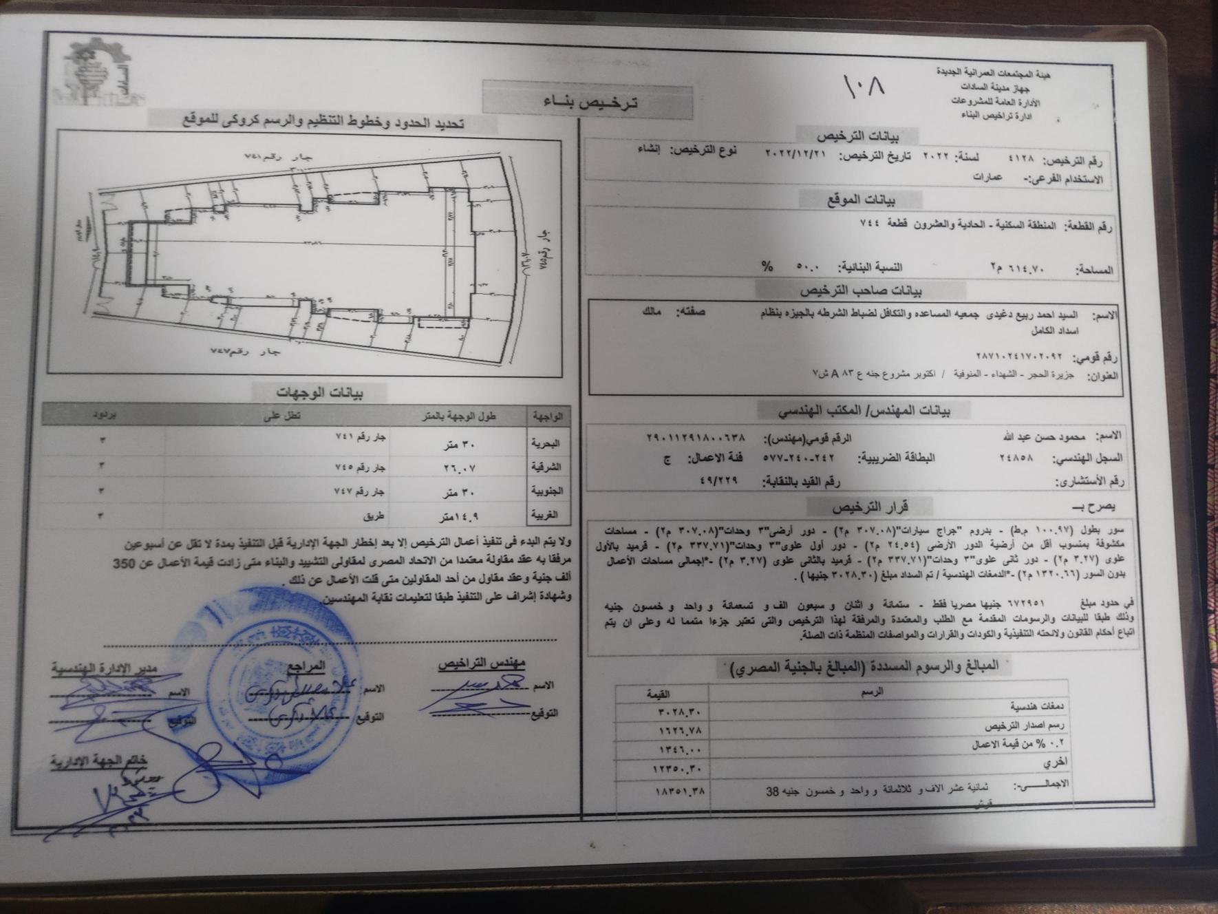 Construction stage Building permit