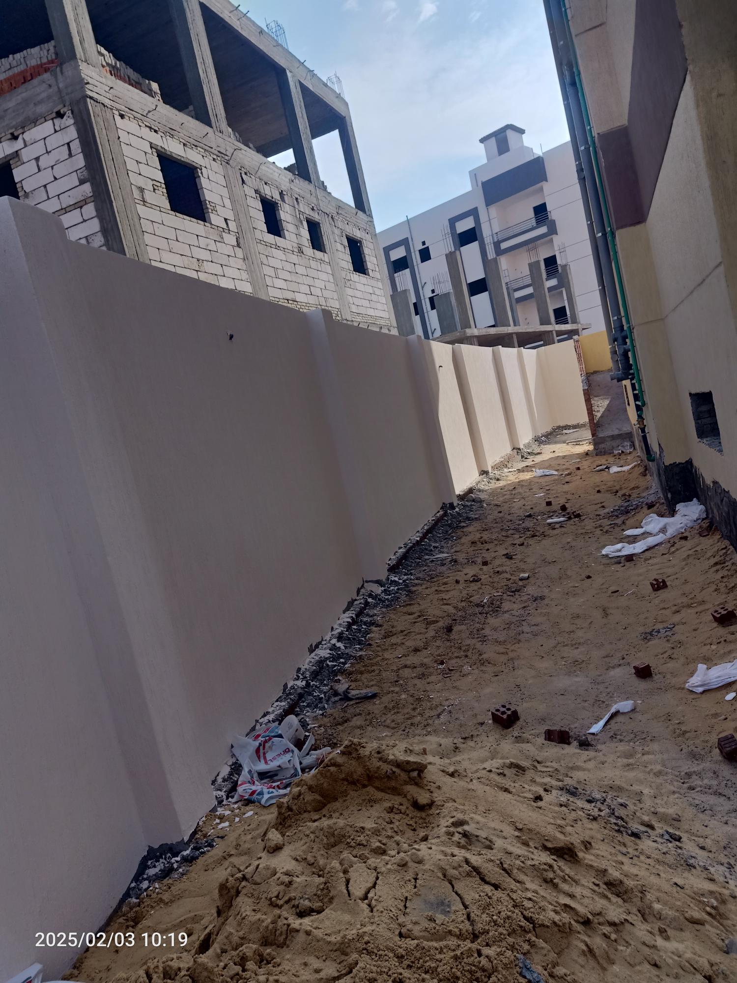 Construction stage Wall Building works