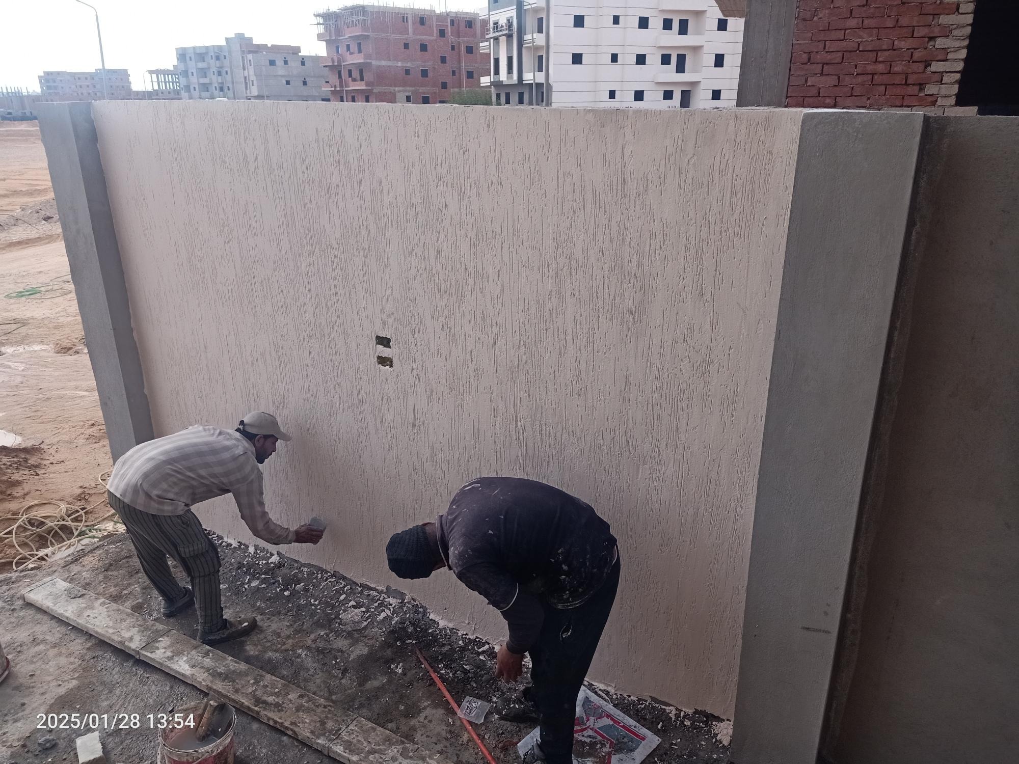 Construction stage Wall Building works