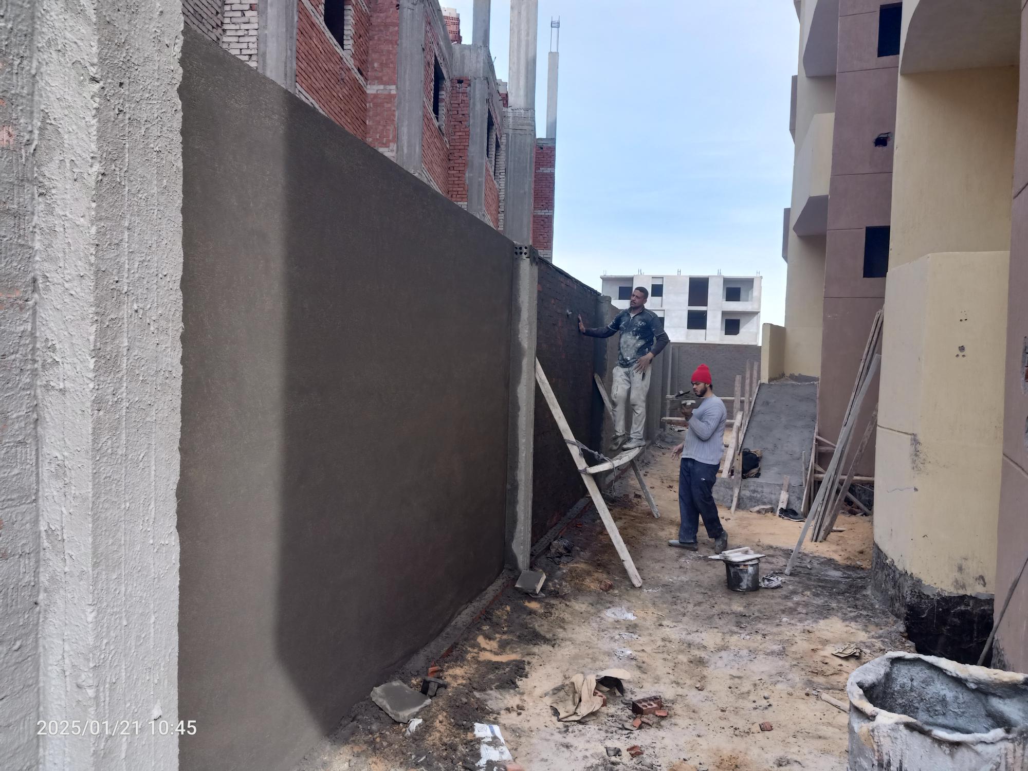 Construction stage Wall Building works