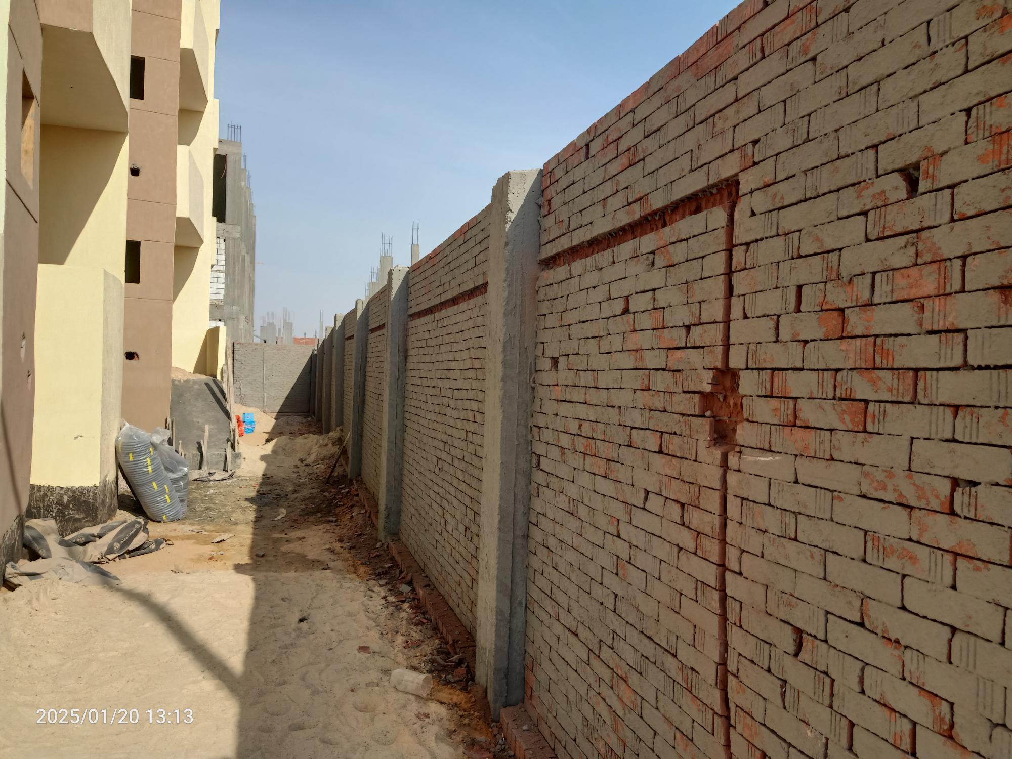 Construction stage Wall Building works