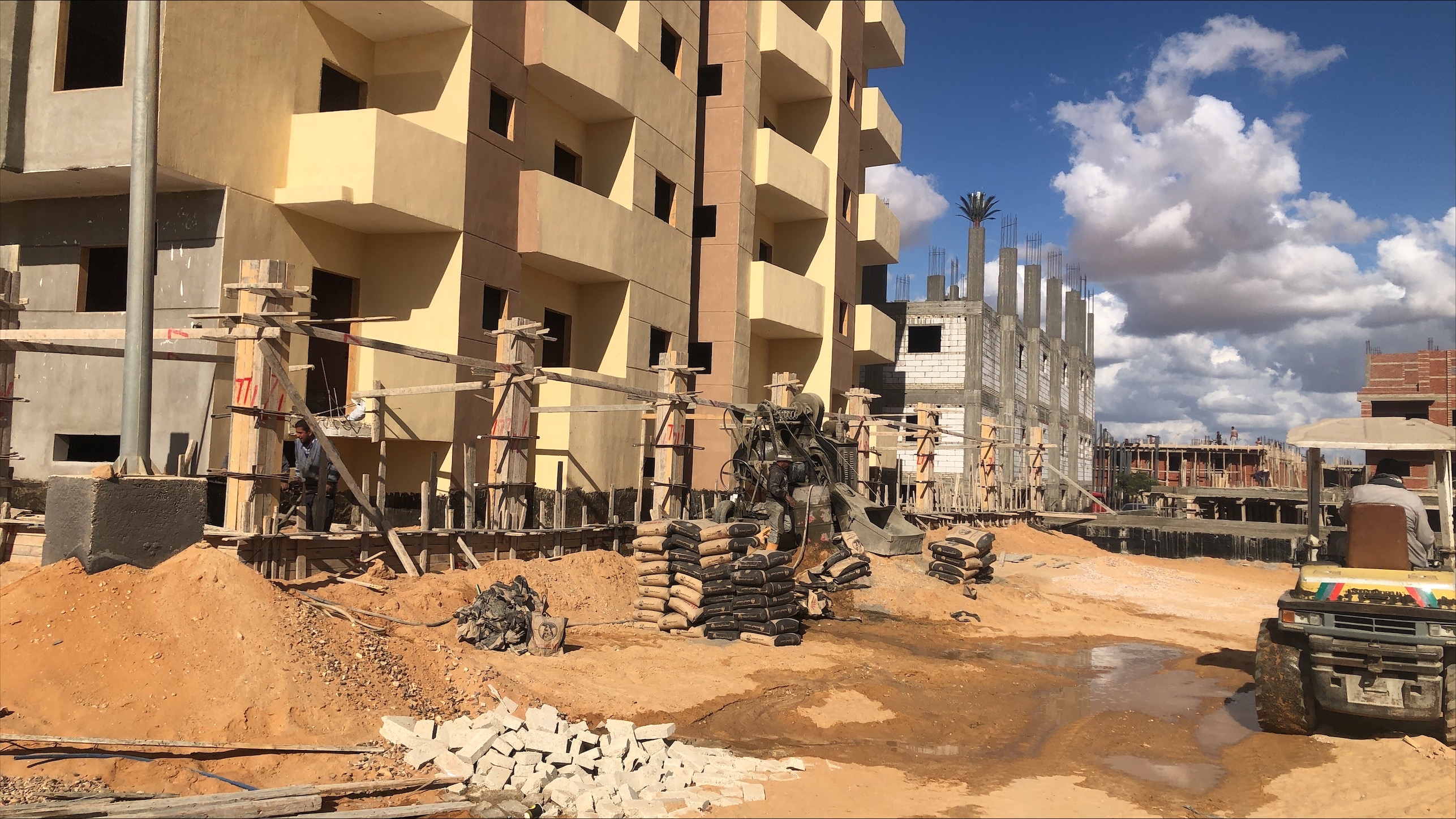 Construction stage Wall Building works