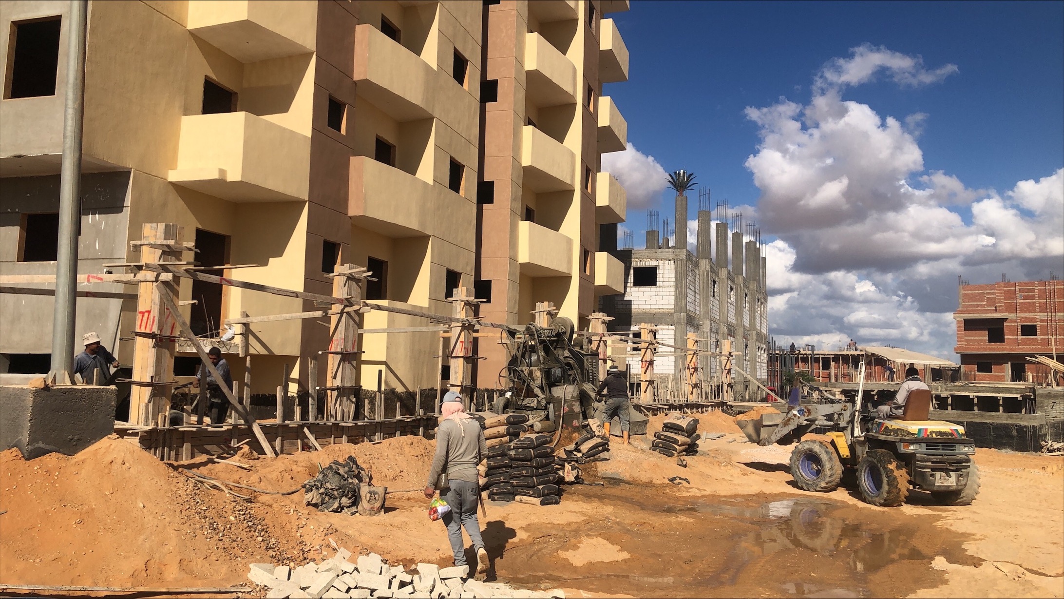 Construction stage Wall Building works