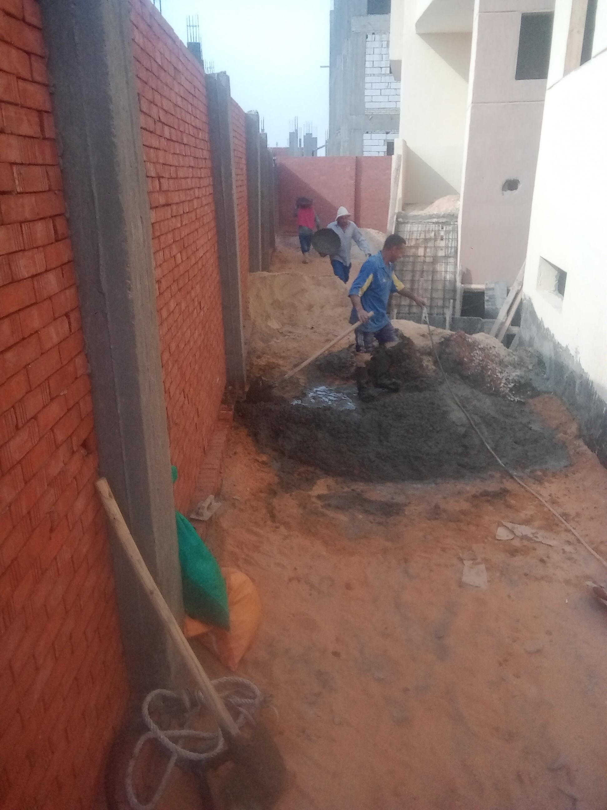 Construction stage Concrete works for the external wall