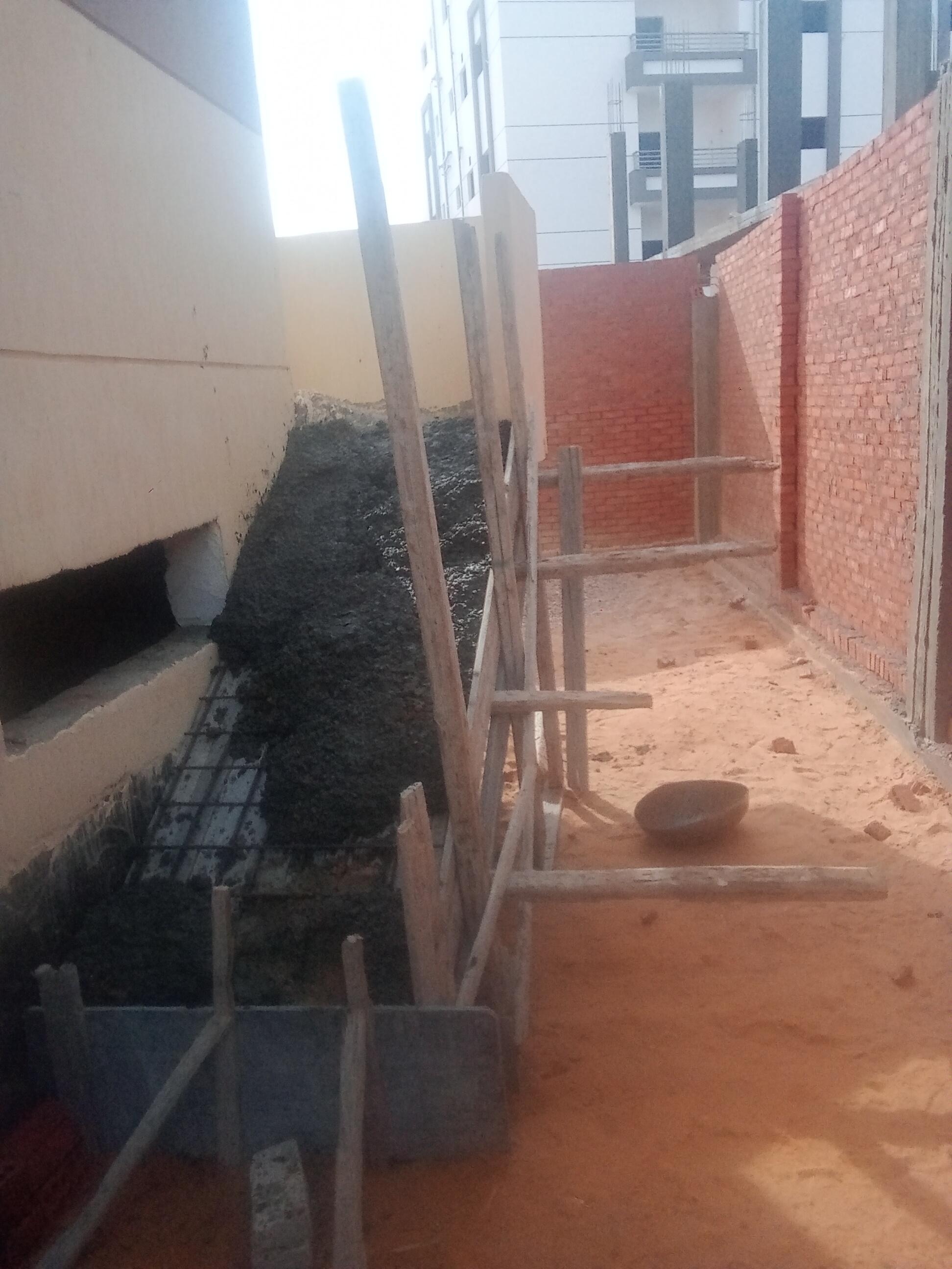 Construction stage Concrete works for the external wall