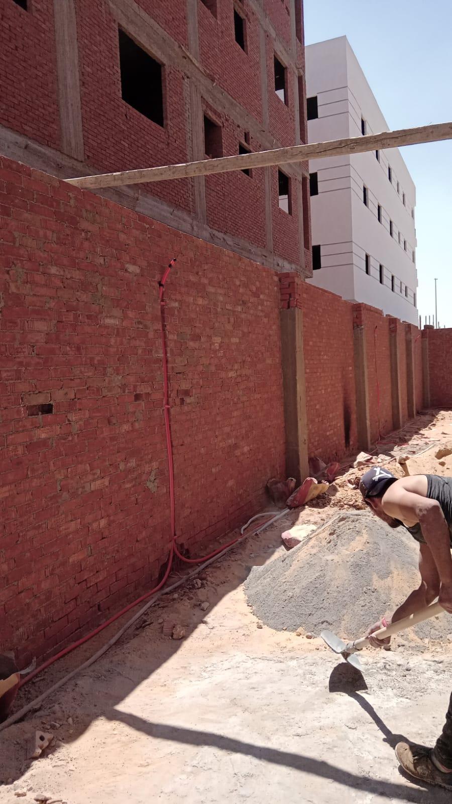 Construction stage Wall Building works