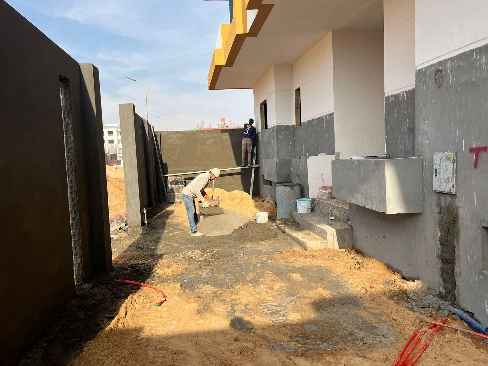 Construction stage Concrete works for the external wall