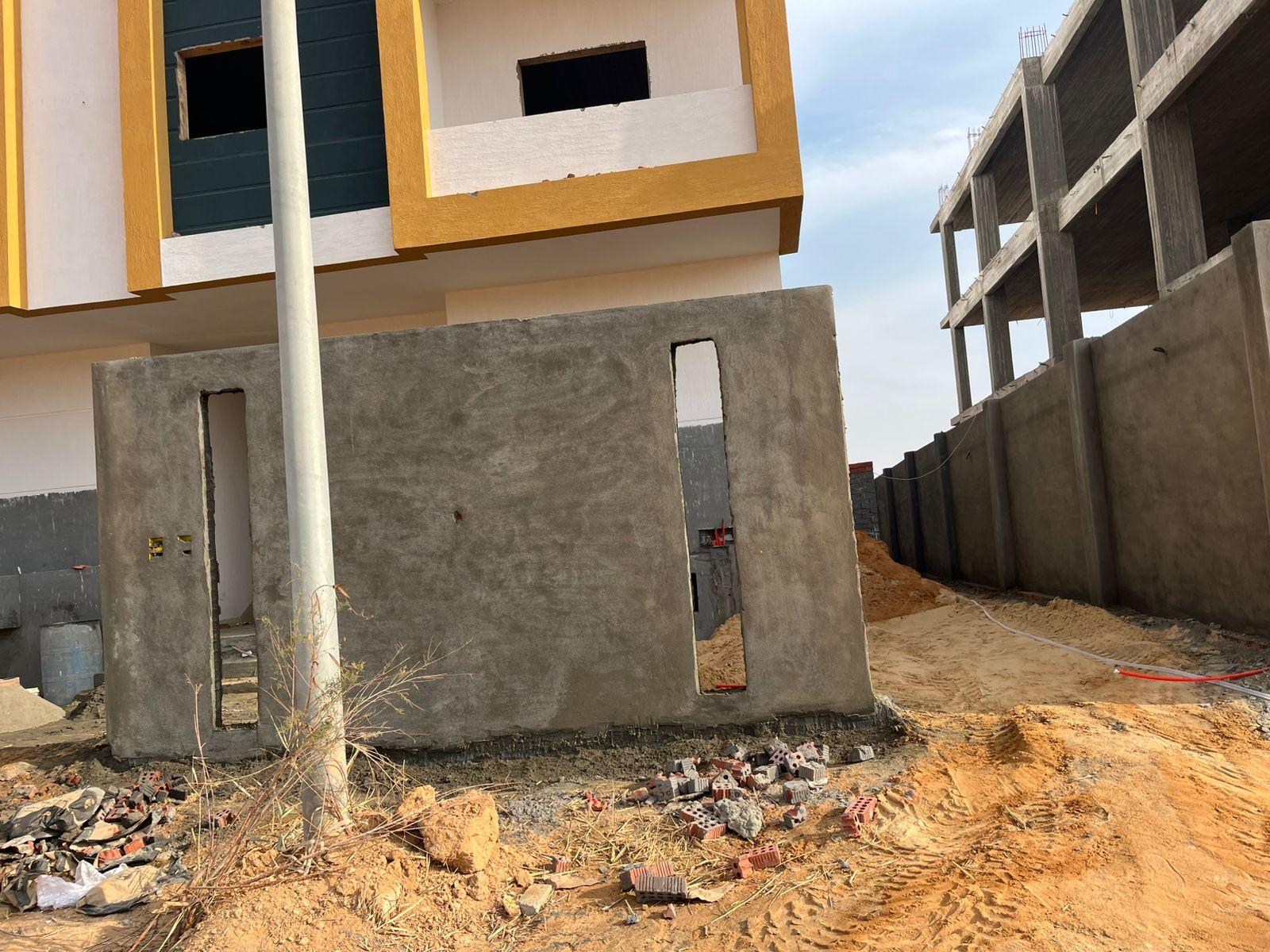 Construction stage Concrete works for the external wall