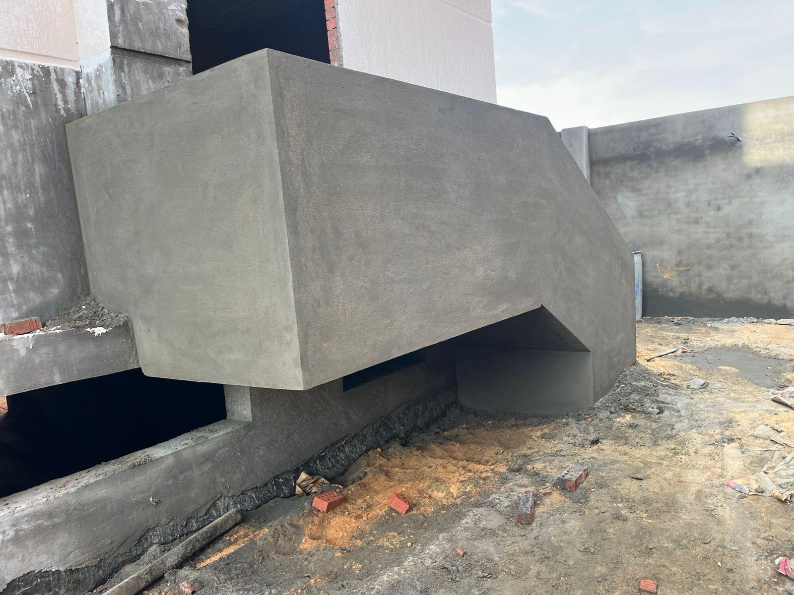 Construction stage Concrete works for the external wall