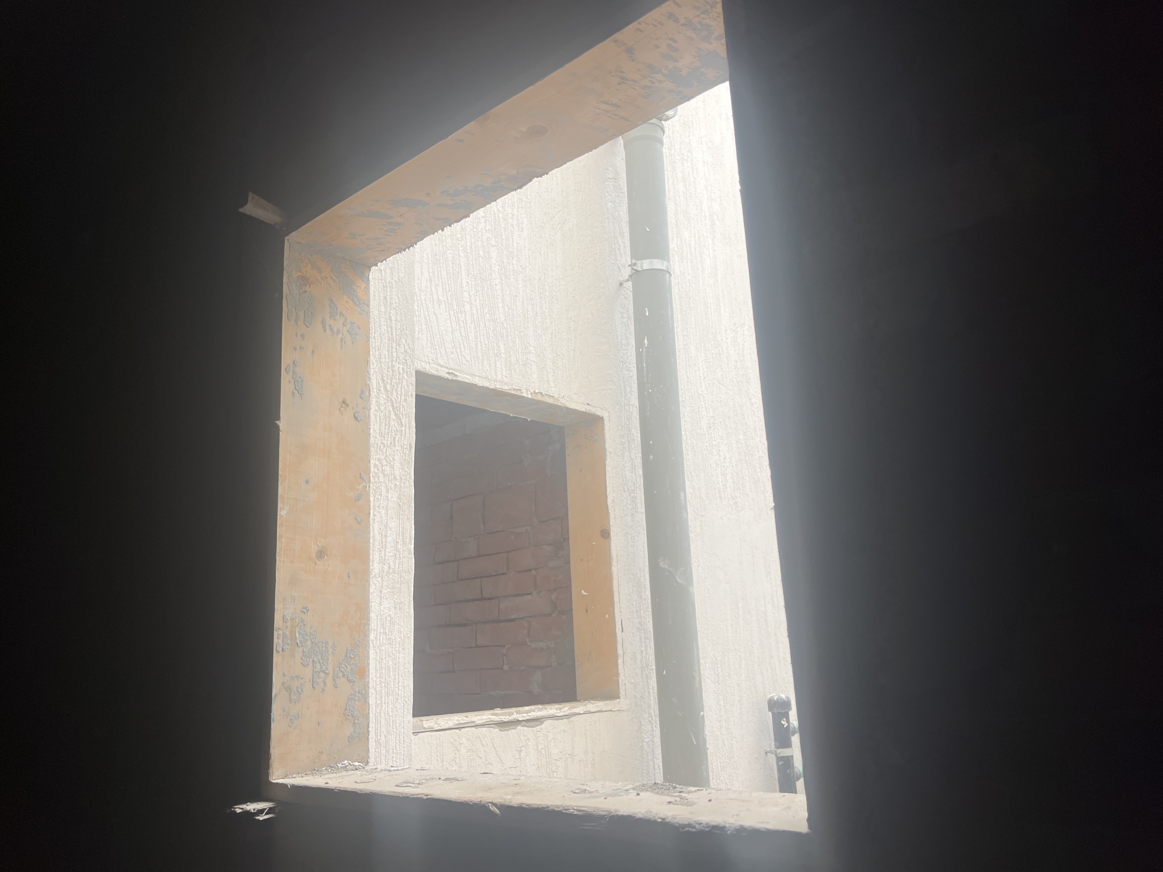 Construction stage Wooden door frames