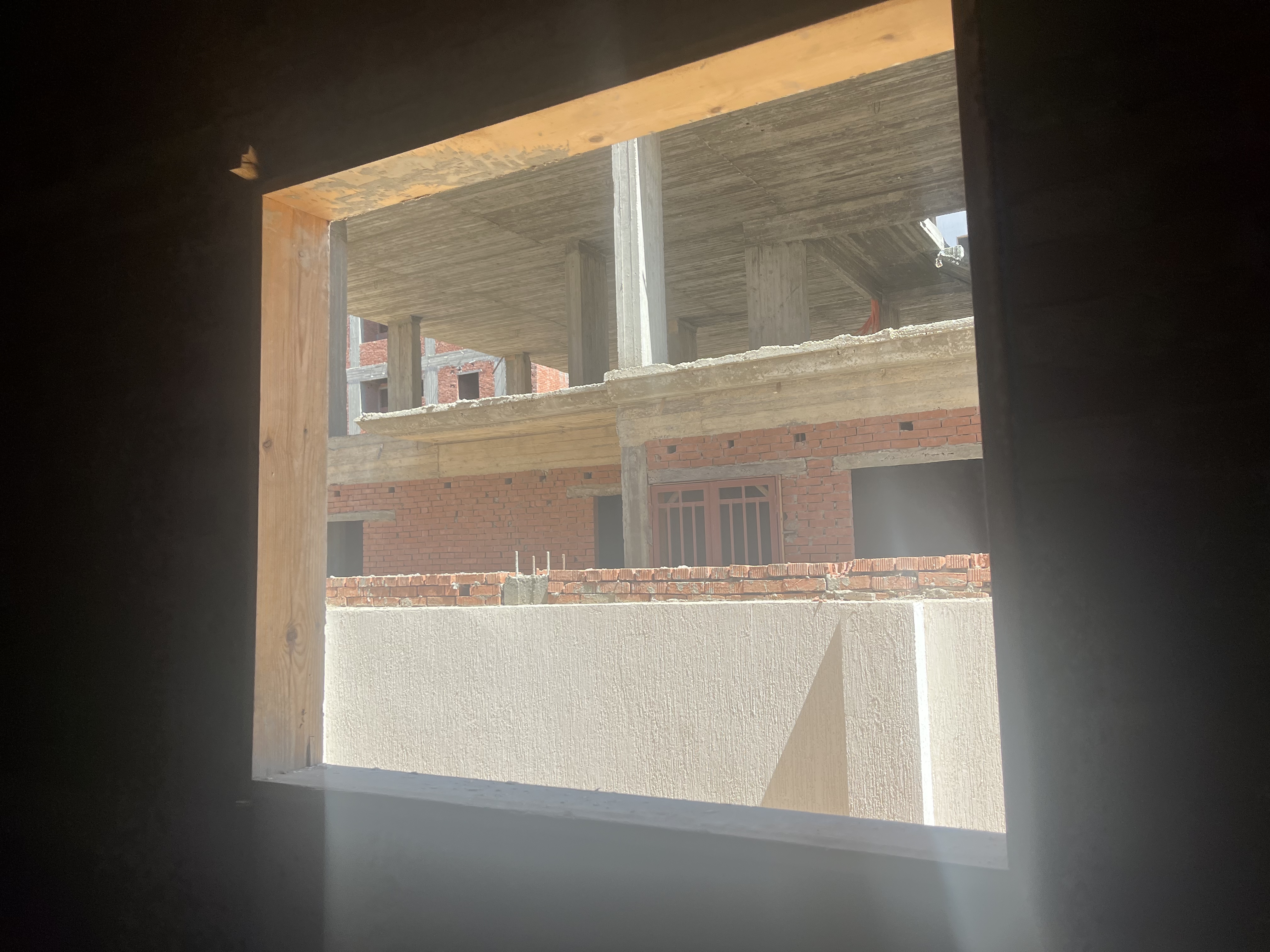 Construction stage Wooden door frames