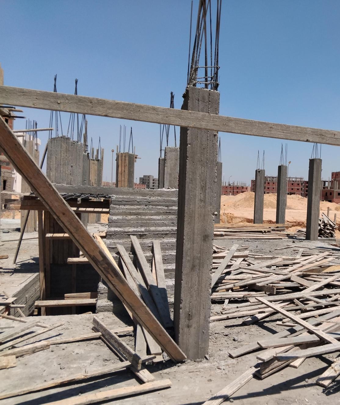 Construction stage Ground floor columns