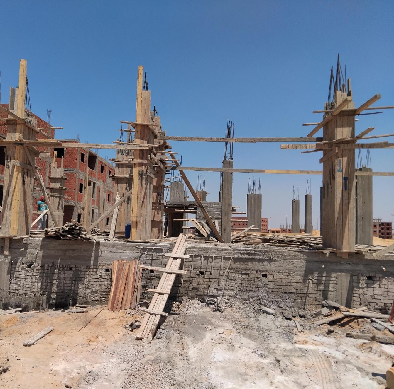 Construction stage Ground floor columns