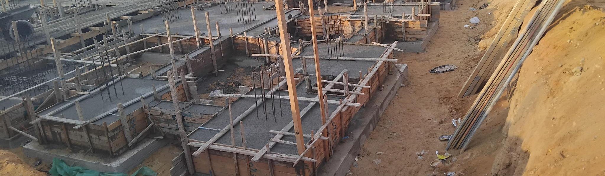 Construction stage Reinforced foundations