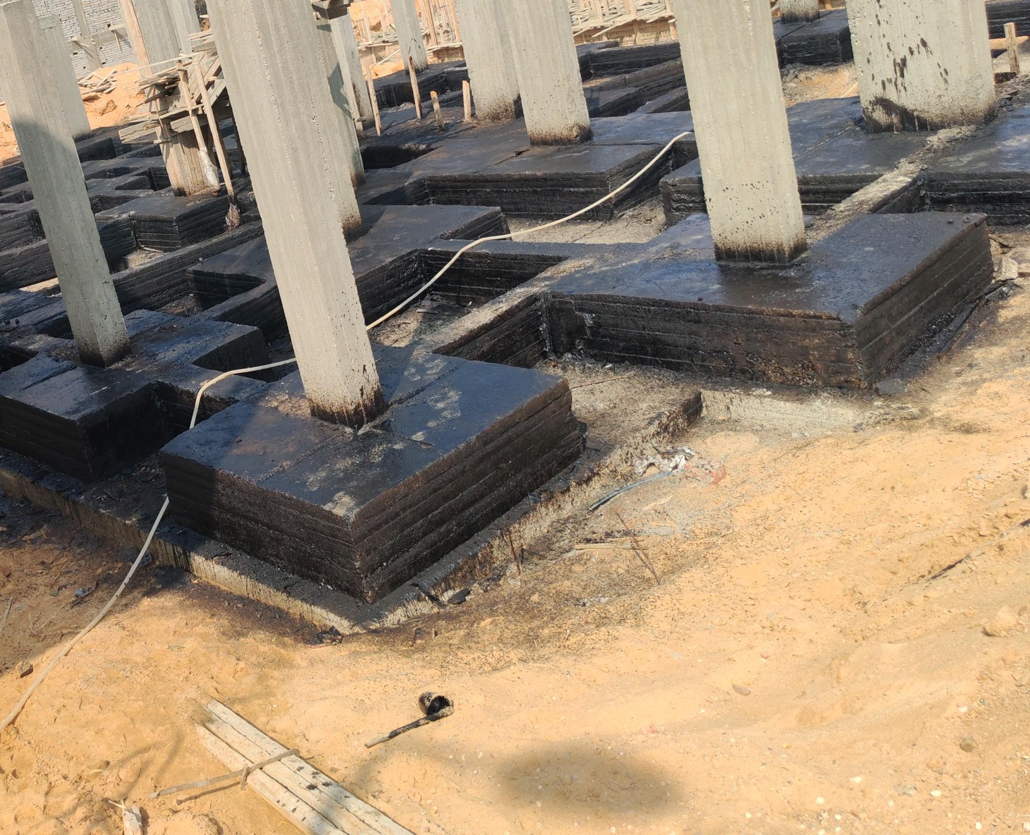 Construction stage Footings insulation