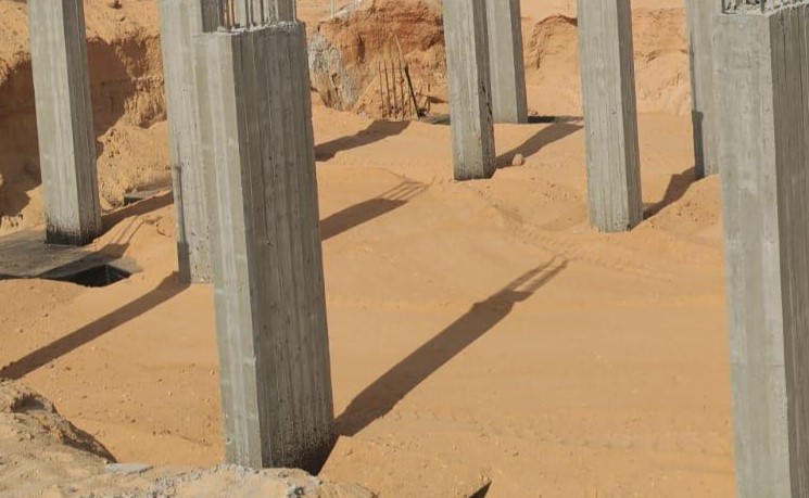Construction stage Backfilling around foundations