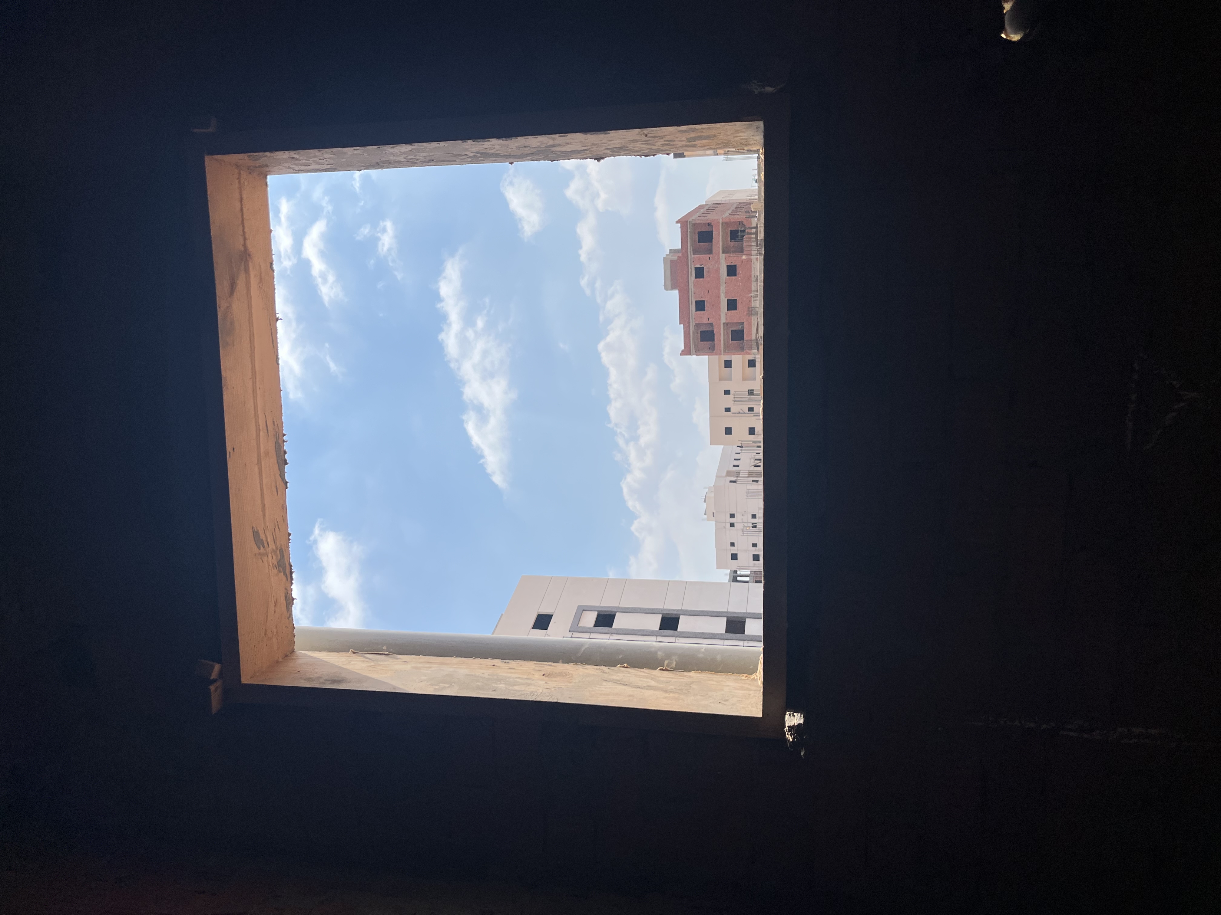 Construction stage Wooden door frames