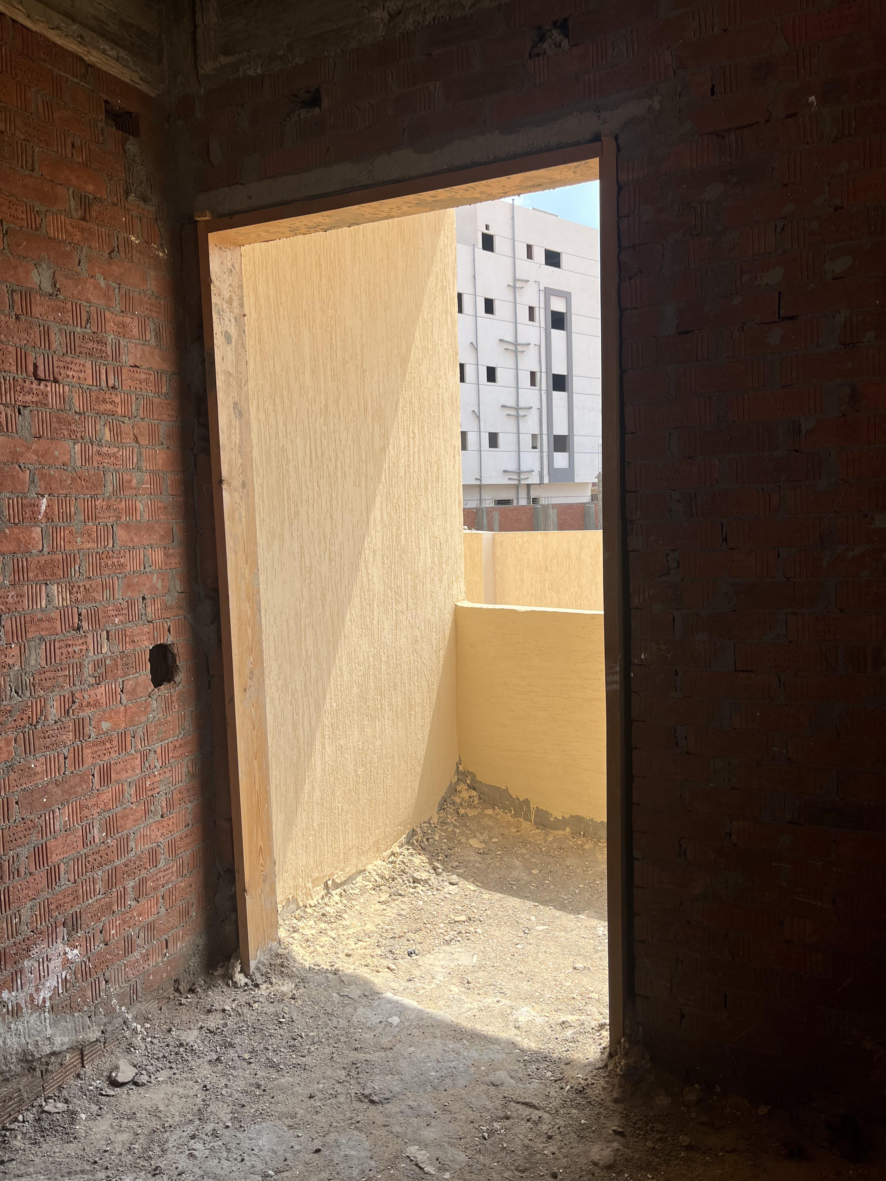 Construction stage Wooden door frames